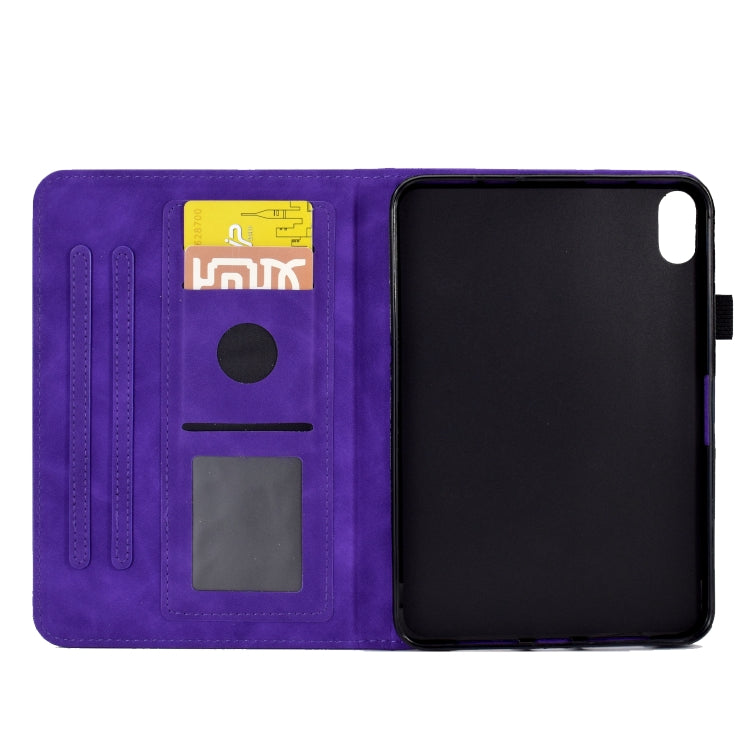 For iPad mini 6 Embossed Smile Flip Tablet Leather Smart Case