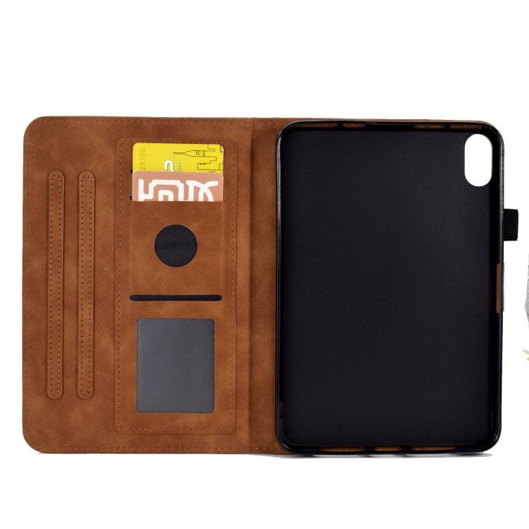 For iPad mini 6 Embossed Smile Flip Tablet Leather Smart Case