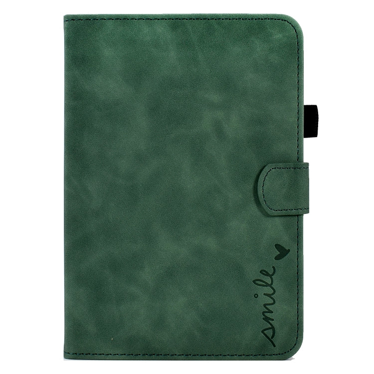 For iPad mini 6 Embossed Smile Flip Tablet Leather Smart Case