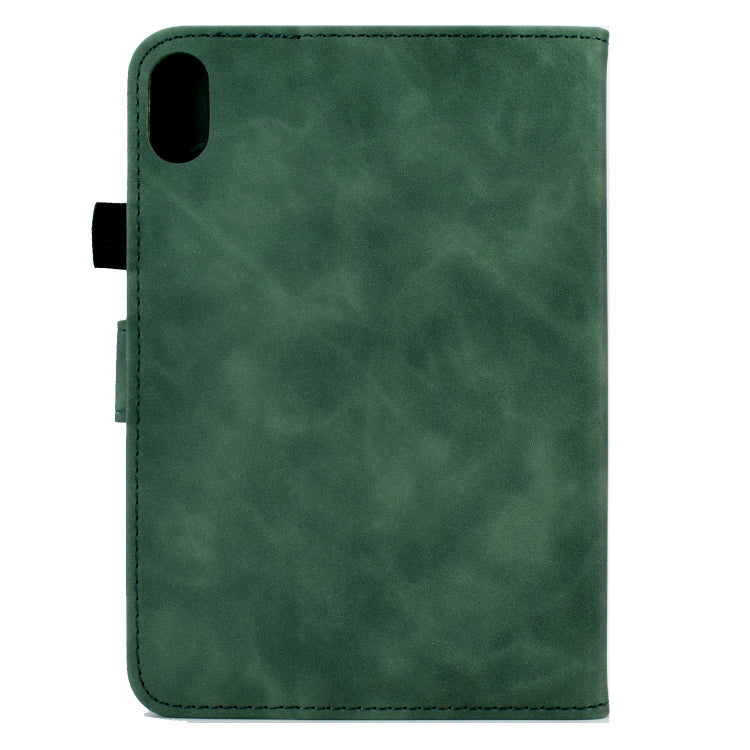 For iPad mini 6 Embossed Smile Flip Tablet Leather Smart Case