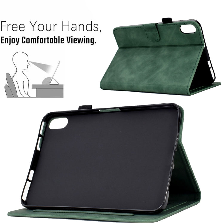 For iPad mini 6 Embossed Smile Flip Tablet Leather Smart Case