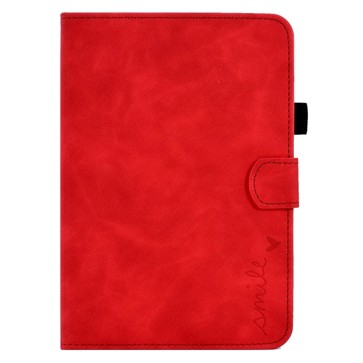 For iPad mini 6 Embossed Smile Flip Tablet Leather Smart Case
