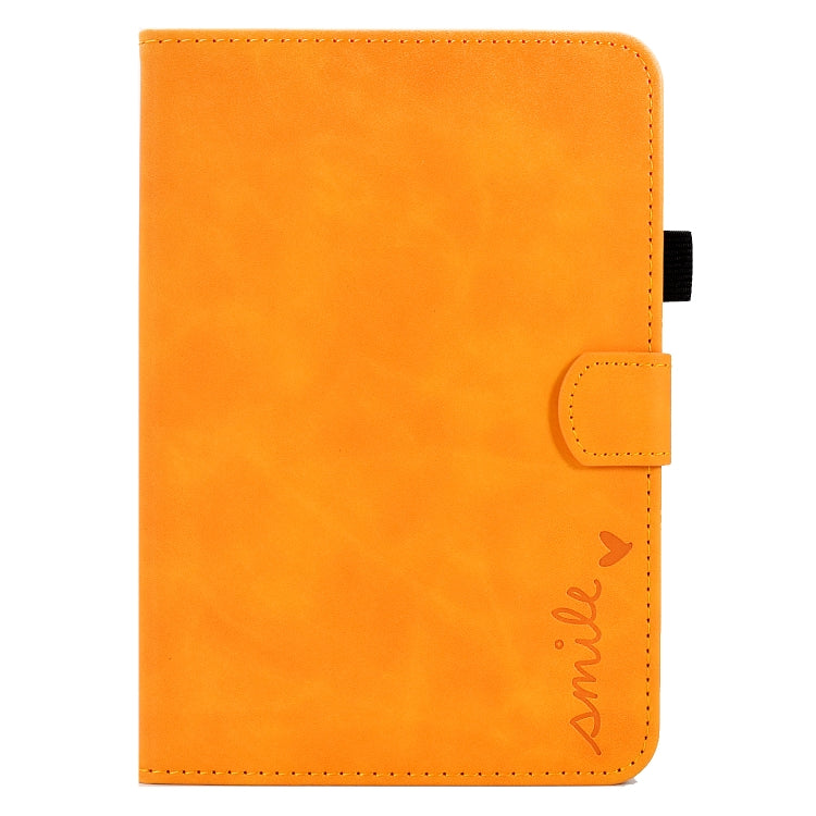 For iPad mini 6 Embossed Smile Flip Tablet Leather Smart Case