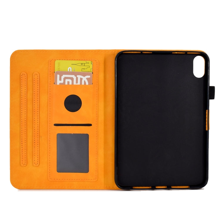 For iPad mini 6 Embossed Smile Flip Tablet Leather Smart Case
