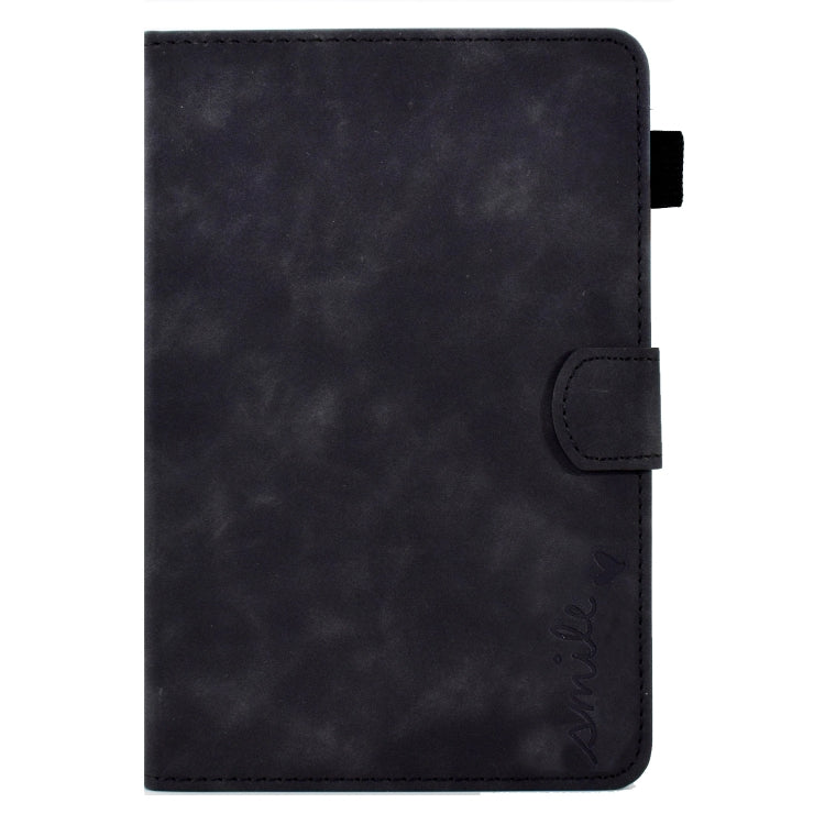 For iPad mini 5/4/3/2/1 Embossed Smile Flip Tablet Leather Smart Case