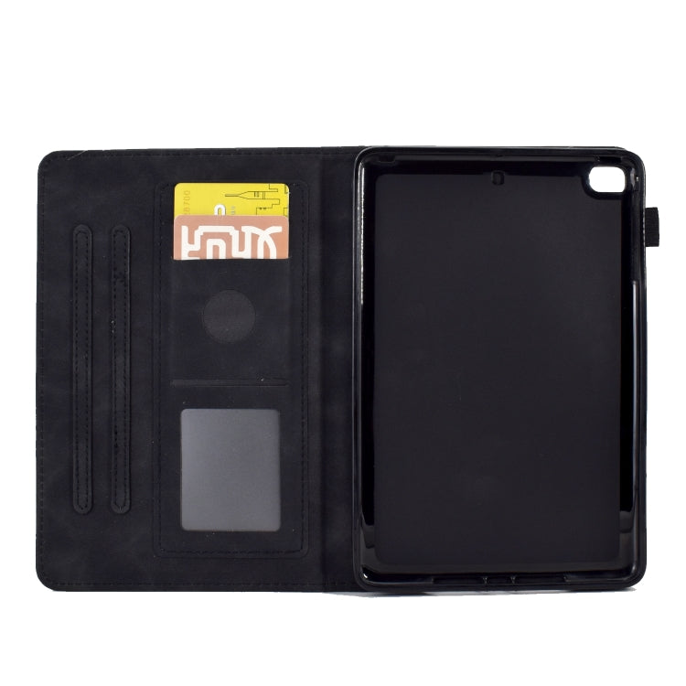 For iPad mini 5/4/3/2/1 Embossed Smile Flip Tablet Leather Smart Case