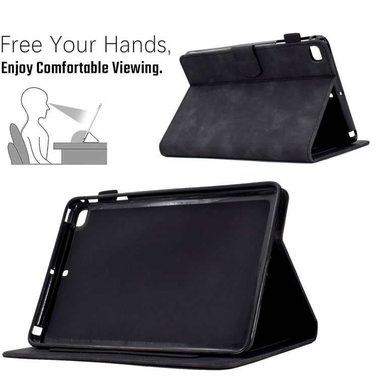 For iPad mini 5/4/3/2/1 Embossed Smile Flip Tablet Leather Smart Case