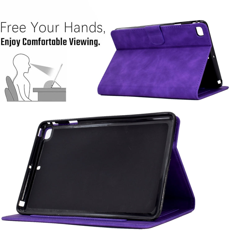 For iPad mini 5/4/3/2/1 Embossed Smile Flip Tablet Leather Smart Case