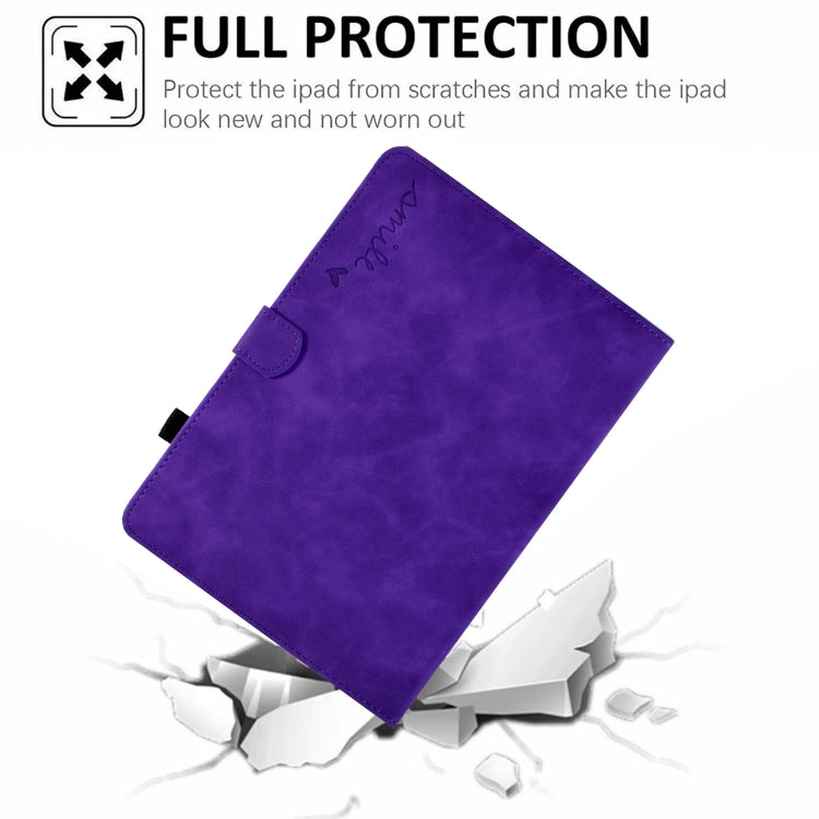 For iPad mini 5/4/3/2/1 Embossed Smile Flip Tablet Leather Smart Case