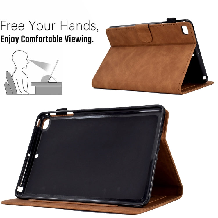 For iPad mini 5/4/3/2/1 Embossed Smile Flip Tablet Leather Smart Case