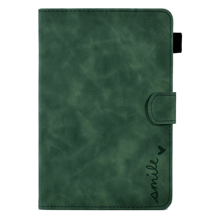 For iPad mini 5/4/3/2/1 Embossed Smile Flip Tablet Leather Smart Case