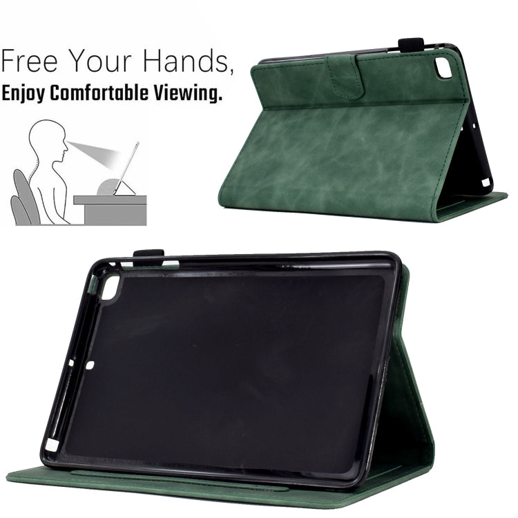 For iPad mini 5/4/3/2/1 Embossed Smile Flip Tablet Leather Smart Case