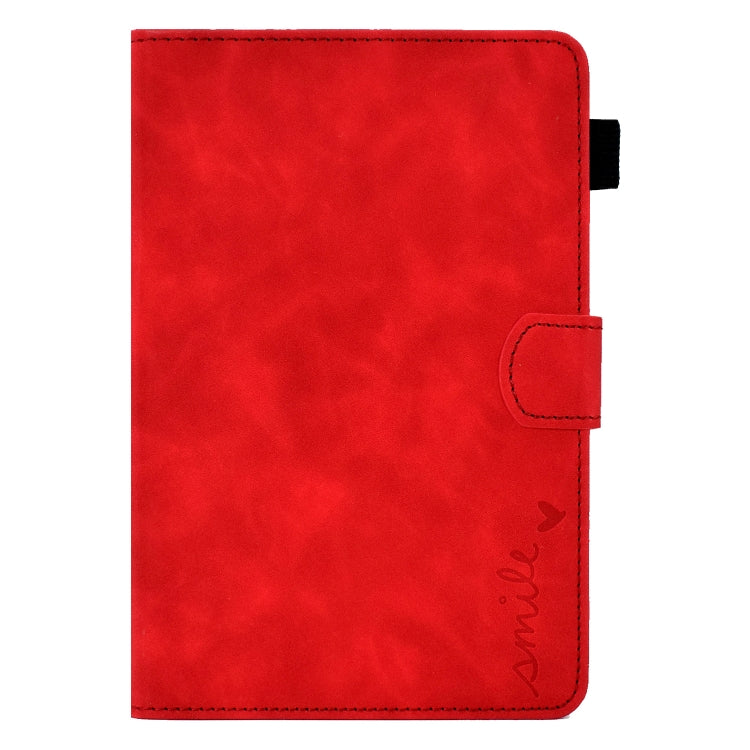 For iPad mini 5/4/3/2/1 Embossed Smile Flip Tablet Leather Smart Case