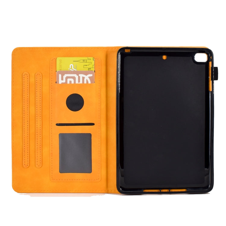 For iPad mini 5/4/3/2/1 Embossed Smile Flip Tablet Leather Smart Case