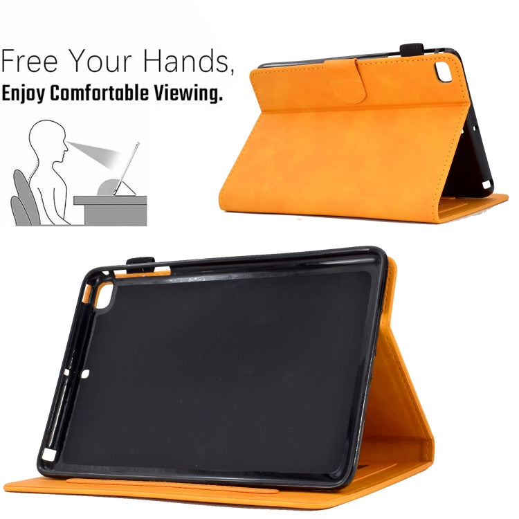 For iPad mini 5/4/3/2/1 Embossed Smile Flip Tablet Leather Smart Case