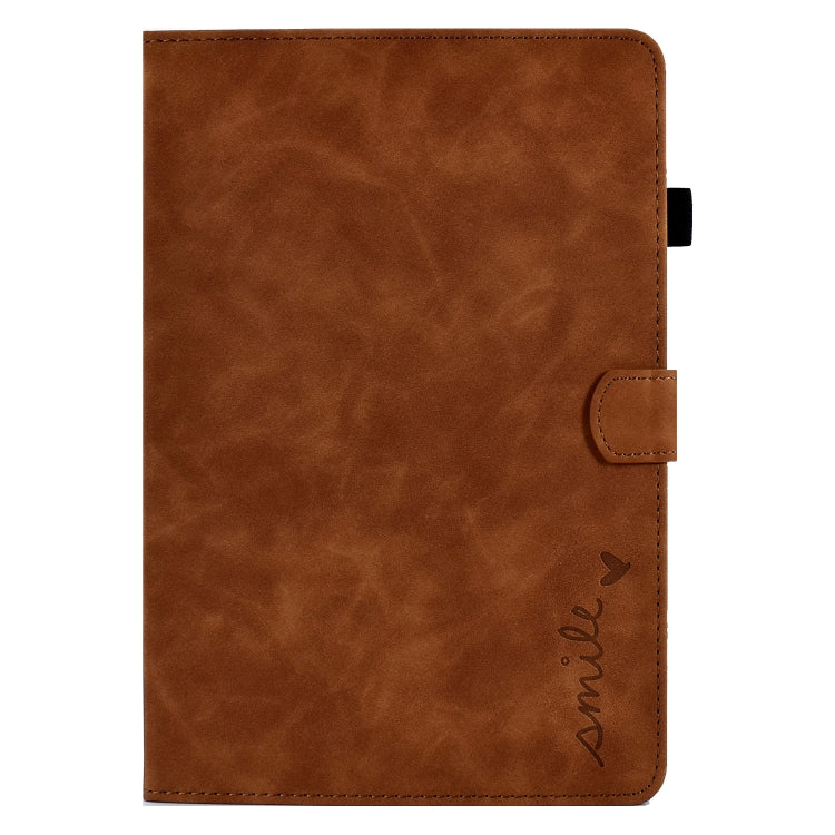 For Amazon Kindle Fire HD 8 2022 / 2020 Embossed Smile Flip Tablet Leather Case