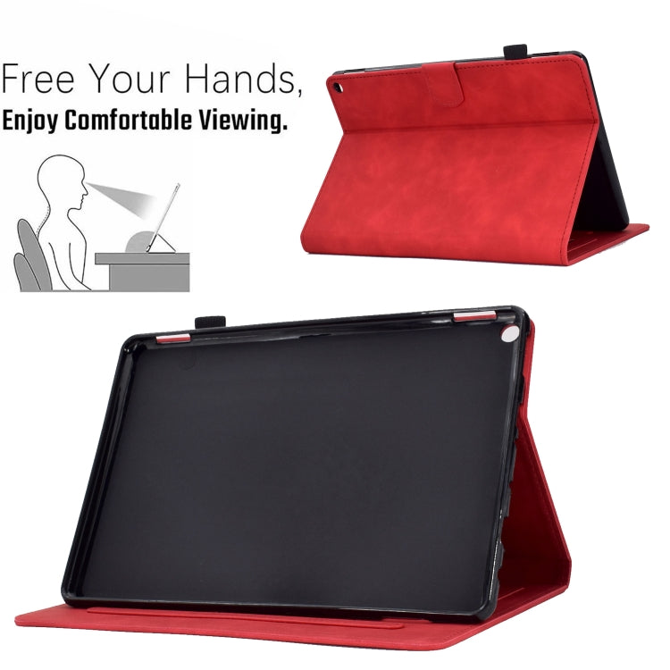 For Amazon Kindle Fire HD 8 2022 / 2020 Embossed Smile Flip Tablet Leather Case