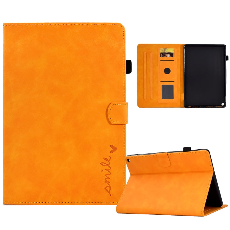 For Amazon Kindle Fire HD 8 2022 / 2020 Embossed Smile Flip Tablet Leather Case