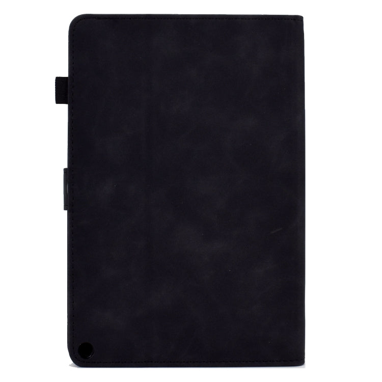 For Amazon Kindle Fire HD 10 2021 Embossed Smile Flip Tablet Leather Case