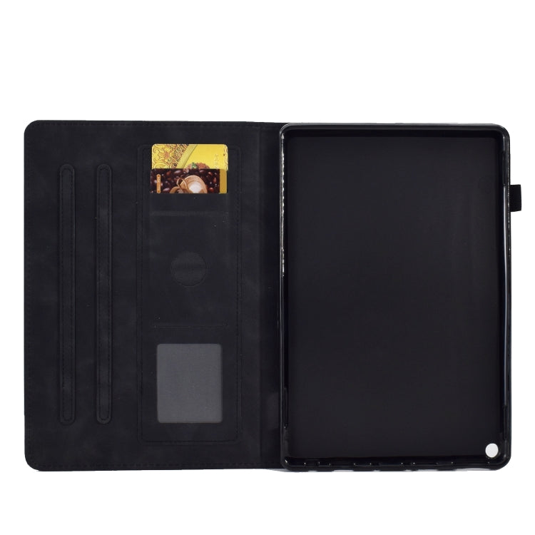 For Amazon Kindle Fire HD 10 2021 Embossed Smile Flip Tablet Leather Case