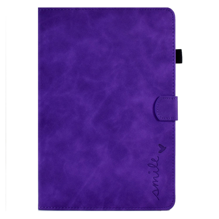 For Amazon Kindle Fire HD 10 2021 Embossed Smile Flip Tablet Leather Case
