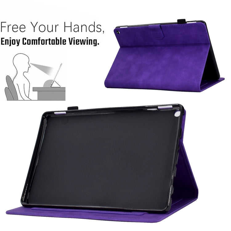 For Amazon Kindle Fire HD 10 2021 Embossed Smile Flip Tablet Leather Case