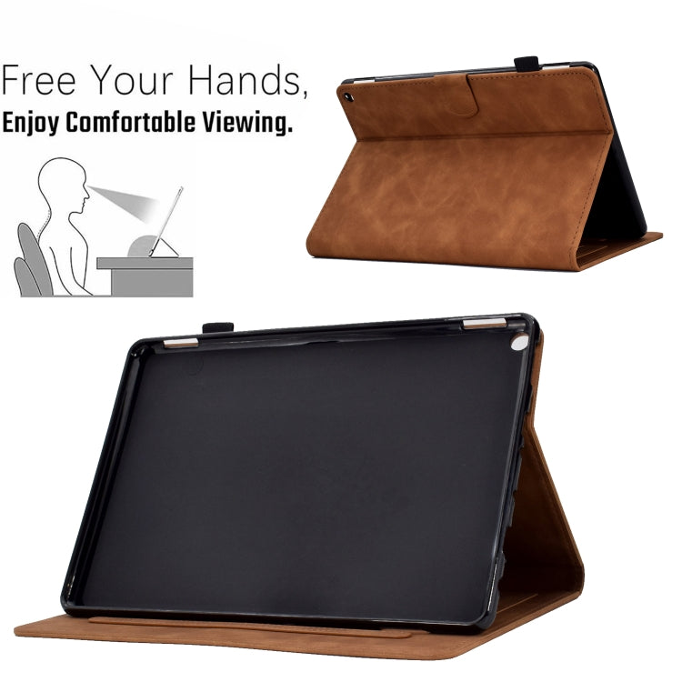 For Amazon Kindle Fire HD 10 2021 Embossed Smile Flip Tablet Leather Case