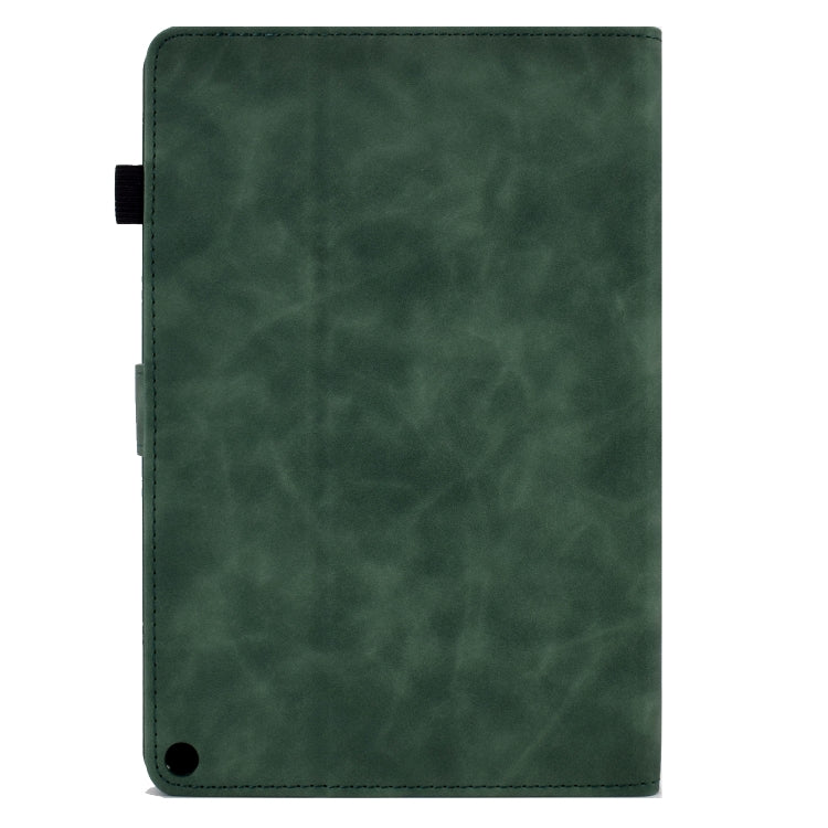 For Amazon Kindle Fire HD 10 2021 Embossed Smile Flip Tablet Leather Case