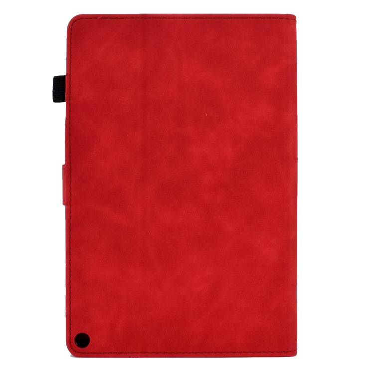 For Amazon Kindle Fire HD 10 2021 Embossed Smile Flip Tablet Leather Case