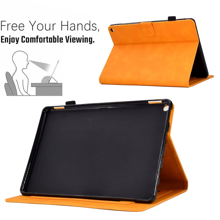 For Amazon Kindle Fire HD 10 2021 Embossed Smile Flip Tablet Leather Case