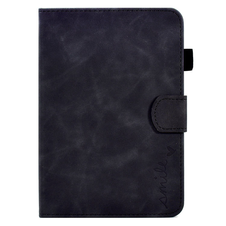 For Amazon Kindle Paperwhite 4/3/2/1 Embossed Smile Flip Tablet Leather Case