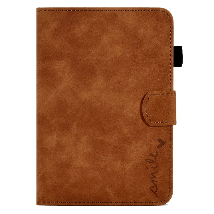 For Amazon Kindle Paperwhite 4/3/2/1 Embossed Smile Flip Tablet Leather Case