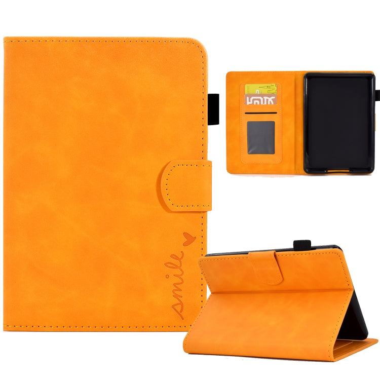 For Amazon Kindle Paperwhite 4/3/2/1 Embossed Smile Flip Tablet Leather Case