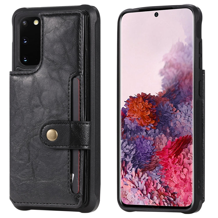 For Galaxy S20 Shockproof Horizontal Flip Protective Case with Holder & Card Slots & Wallet & Photo Frame & Short Lanyard
