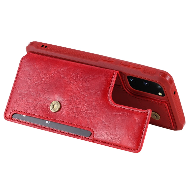 For Galaxy S20 Shockproof Horizontal Flip Protective Case with Holder & Card Slots & Wallet & Photo Frame & Short Lanyard