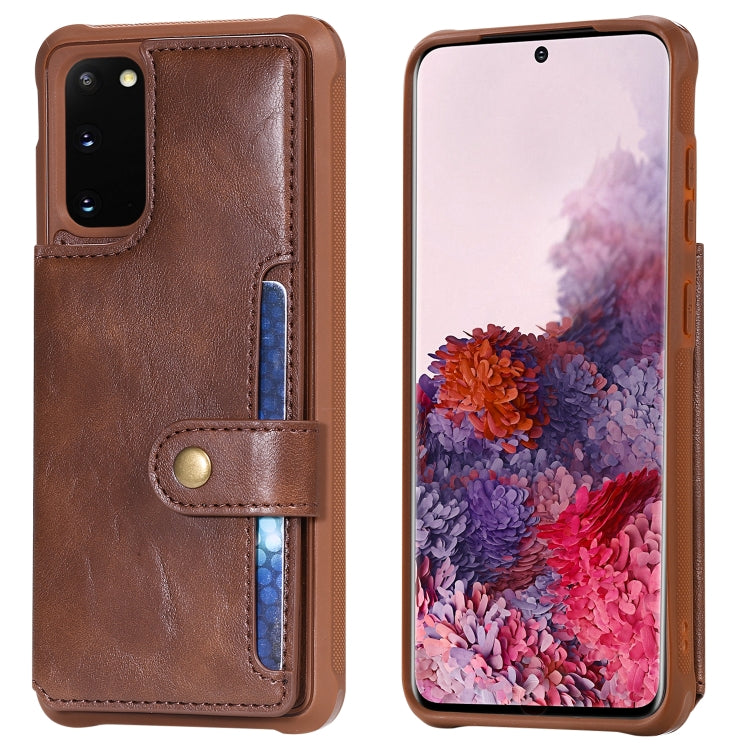 For Galaxy S20 Shockproof Horizontal Flip Protective Case with Holder & Card Slots & Wallet & Photo Frame & Short Lanyard