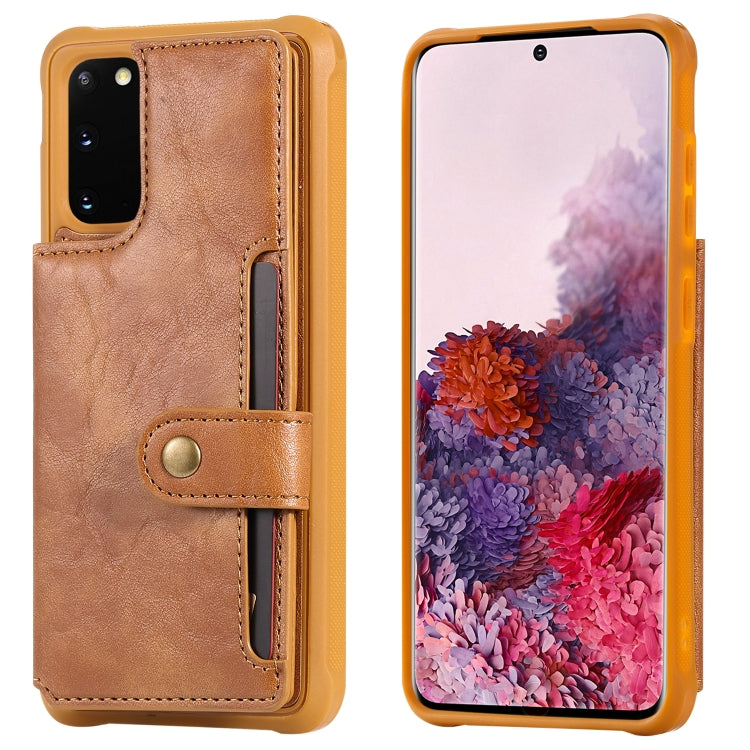 For Galaxy S20 Shockproof Horizontal Flip Protective Case with Holder & Card Slots & Wallet & Photo Frame & Short Lanyard