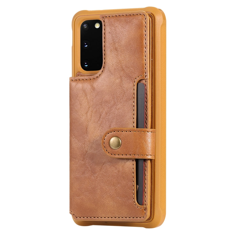 For Galaxy S20 Shockproof Horizontal Flip Protective Case with Holder & Card Slots & Wallet & Photo Frame & Short Lanyard