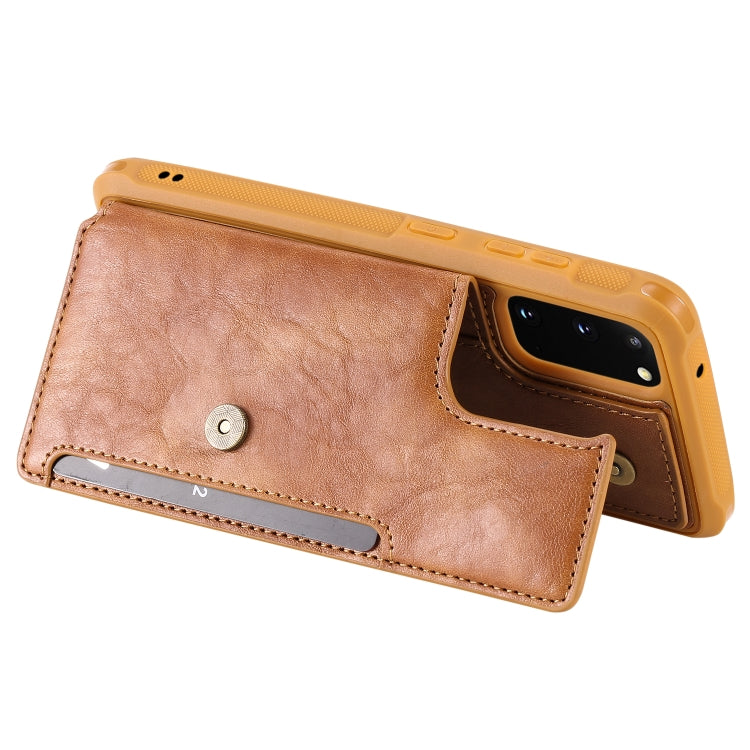 For Galaxy S20 Shockproof Horizontal Flip Protective Case with Holder & Card Slots & Wallet & Photo Frame & Short Lanyard