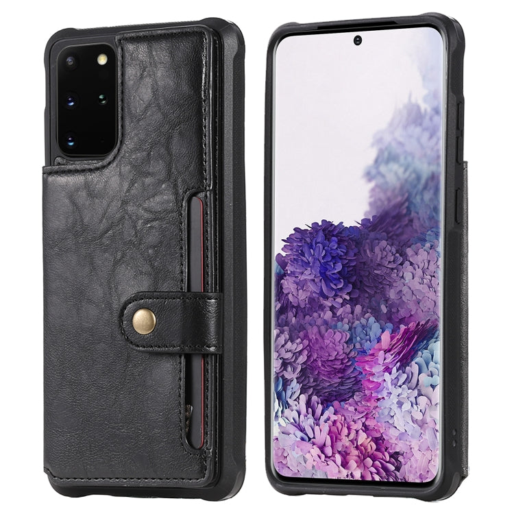 For Galaxy S20 Plus Shockproof Horizontal Flip Protective Case with Holder & Card Slots & Wallet & Photo Frame & Short Lanyard