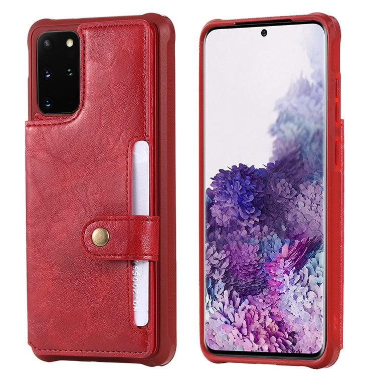 For Galaxy S20 Plus Shockproof Horizontal Flip Protective Case with Holder & Card Slots & Wallet & Photo Frame & Short Lanyard
