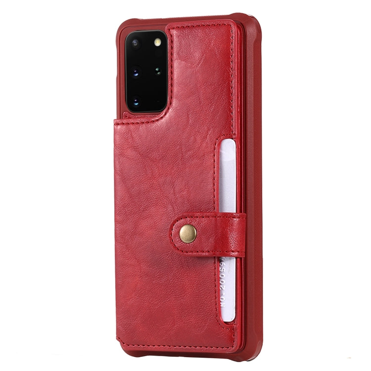 For Galaxy S20 Plus Shockproof Horizontal Flip Protective Case with Holder & Card Slots & Wallet & Photo Frame & Short Lanyard