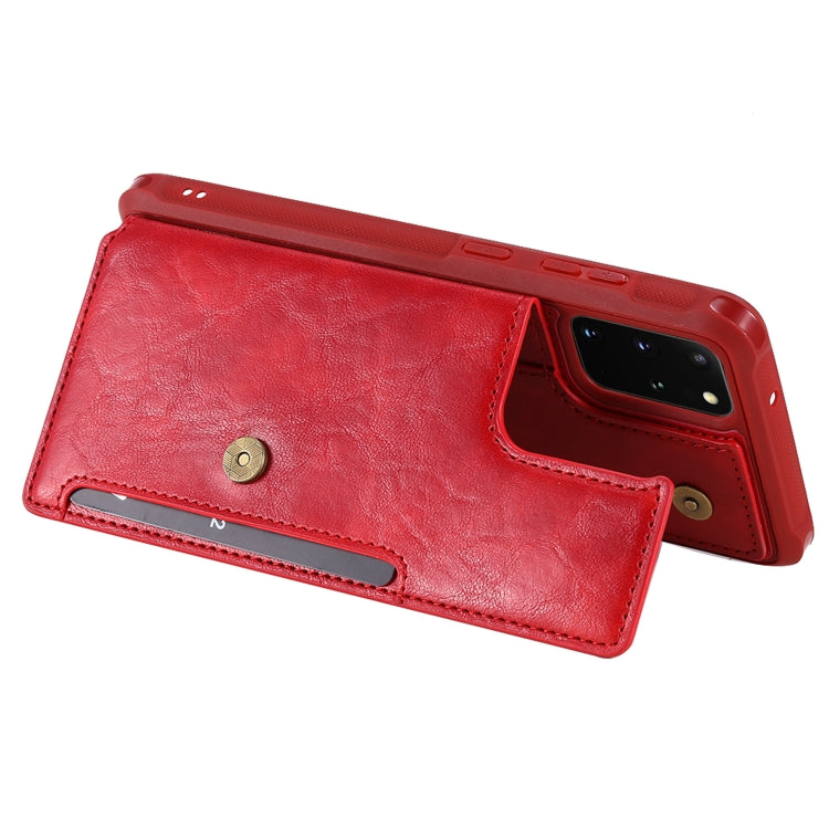 For Galaxy S20 Plus Shockproof Horizontal Flip Protective Case with Holder & Card Slots & Wallet & Photo Frame & Short Lanyard