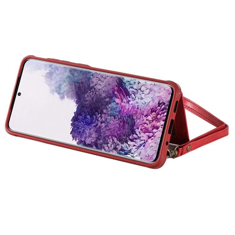For Galaxy S20 Plus Shockproof Horizontal Flip Protective Case with Holder & Card Slots & Wallet & Photo Frame & Short Lanyard