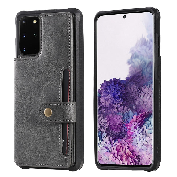 For Galaxy S20 Plus Shockproof Horizontal Flip Protective Case with Holder & Card Slots & Wallet & Photo Frame & Short Lanyard