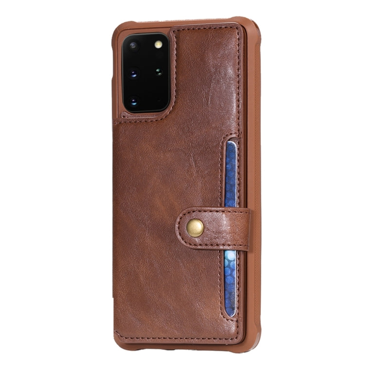 For Galaxy S20 Plus Shockproof Horizontal Flip Protective Case with Holder & Card Slots & Wallet & Photo Frame & Short Lanyard