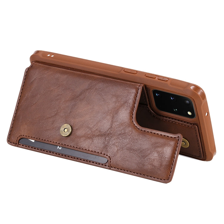 For Galaxy S20 Plus Shockproof Horizontal Flip Protective Case with Holder & Card Slots & Wallet & Photo Frame & Short Lanyard