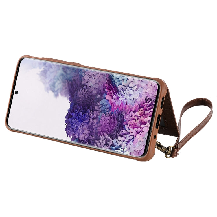 For Galaxy S20 Plus Shockproof Horizontal Flip Protective Case with Holder & Card Slots & Wallet & Photo Frame & Short Lanyard
