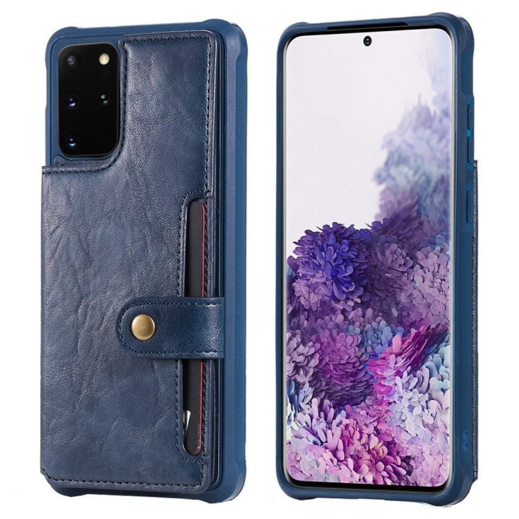 For Galaxy S20 Plus Shockproof Horizontal Flip Protective Case with Holder & Card Slots & Wallet & Photo Frame & Short Lanyard