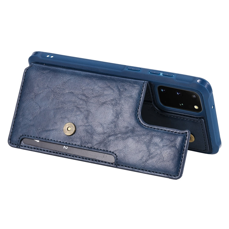 For Galaxy S20 Plus Shockproof Horizontal Flip Protective Case with Holder & Card Slots & Wallet & Photo Frame & Short Lanyard